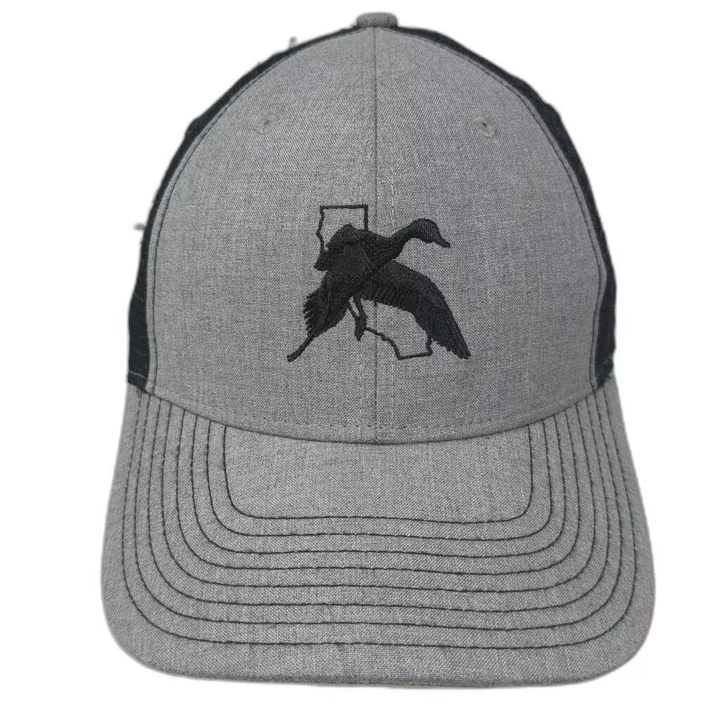 HS Baseball Cap Gray OS California Waterfowl Duck Embroidered Adjustable Hat